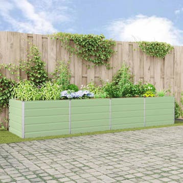 vidaXL Plantenbak Pastelgroen 385 x 100 x 75 cm, Tuin en Terras, Bloembakken en Plantenbakken, 100 cm of meer, Verzenden, Nieuw