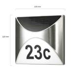 Solar Huisnummer lamp buiten #39;Tau' - Inclusief nummers, Zonne-energie, Verzenden, Minder dan 50 watt, Wandlamp