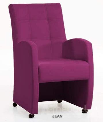 Eetkamerstoel Jean - eetkamerstoelen - Roze, Huis en Inrichting, Stoelen, Nieuw, Stof