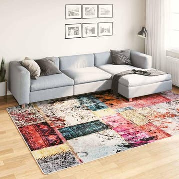 vidaXL Vloerkleed wasbaar patchwork 190x300 cm meerkleurig, Verzenden, Nieuw