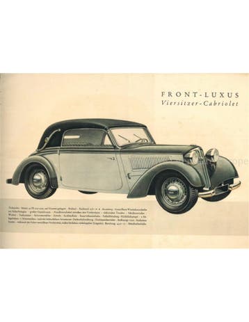1938 DKW FRONT BROCHURE GERMAN, Nieuw, Author