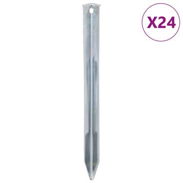 vidaXL Tentharingen 24 st Ø20 mm 22 cm gegalvaniseerd staal, Verzenden, Nieuw