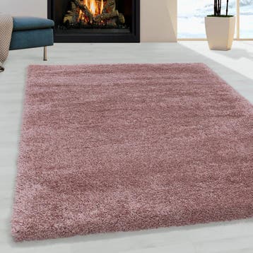 Hoogpolig Vloerkleed | Shaggy | Fluffy | Rosé | 240x340 cm, Huis en Inrichting, Verzenden, Nieuw