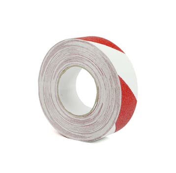 Anti  -  slip  -  waarschuwingstape wit & rood  -  18,3 m, Verzenden