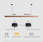 Houten LED Hanglamp – Lineair Design 80cm / 120cm / 150cm, Verzenden, Nieuw