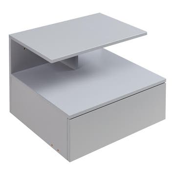 Zwevend nachtkastje Amberg 40x35x31 cm lichtgrijs [en.casa], Verzenden, Nieuw