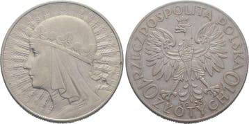 10 Zloty 1933 Polen Republik 1918-1939, Verzenden