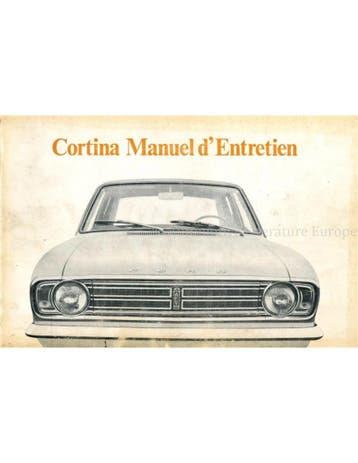 1970 FORD CORTINA INSTRUCTIEBOEKJE FRANS