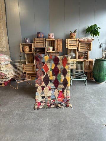 Vintage Moroccan Berber Rug – Handmade Wool Tribal Carpet –, Nieuw