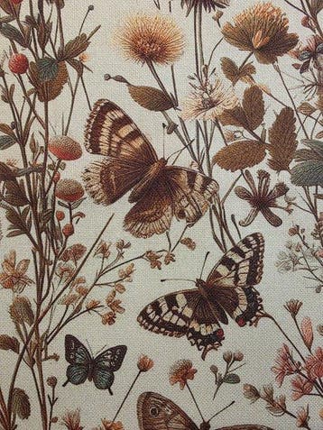 Tessuto Vlinders Botanische Tuin Tessuto Art Nouveau-
