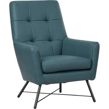 Leren fauteuil Proud - Toledo Whale (blauw/grijs), Nieuw, Ophalen of Verzenden, 75 tot 100 cm, Industrieel, Modern