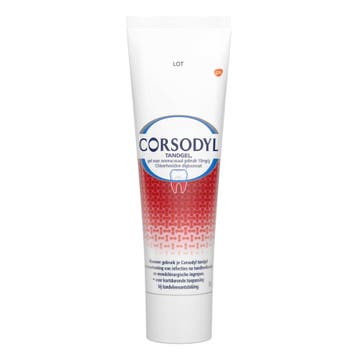 Corsodyl Tandgel 1% UAD 50 gram, Verzenden, Nieuw