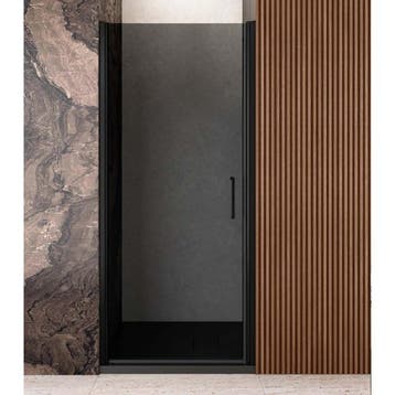 Nisdeur Lacus Giglio Evo 1 Klapdeur Rookglas Zwart (Alle, Ophalen of Verzenden, Nieuw, Douche