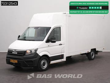 MAN TGE 3.100 433cm Bakwagen Achterdeuren Zijdeur Camera Eur, Stof, Gebruikt, Euro 6, MAN