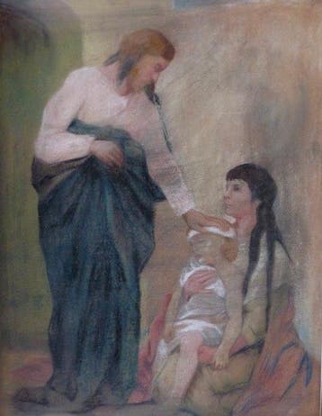 Europese school (XX) - Cristo cura un bambino, Antiek en Kunst, Kunst | Schilderijen | Klassiek