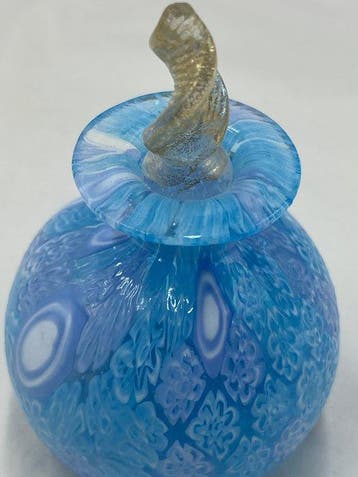 Campanella livio bottiglia in murrine con tappo oro -