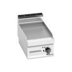 GGM Gastro | Elektrische bakplaat - 4,8kW - Geribbeld - |, Verzenden, Nieuw, Effen, Kop(pen) en/of Schotel(s)
