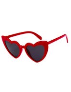 Zonnebril Hartjes Cat Eye Rood Montuur Zwarte Glazen Vintage, Ophalen of Verzenden, Nieuw, Zwart