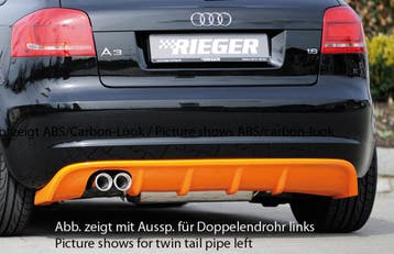 Rieger diffuser | geschikt voor Audi A3 8P 2008-2013 5D Spor, Auto-onderdelen, Verzenden, Nieuw, Audi