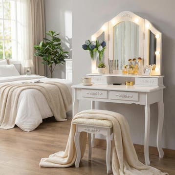 Make-up Tafel Wit | 75x45 | Laatste Stuks!, Huis en Inrichting, Kasten | Secretaires, Ophalen of Verzenden, Nieuw, Modern