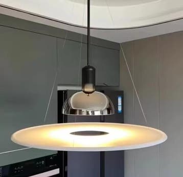 LED Hanglamp Frisbi Design – Chroom & PMMA E27, Verzenden, Nieuw