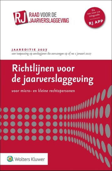 Richtlijnen Voor De Jaarverslaggeving Voor Micro- En Kleine, Ophalen of Verzenden, Nieuw