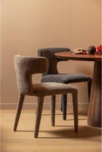 WOOOD Permit Eetkamerstoelen - Polyester - Zand - Set van 2, Huis en Inrichting, Overige Huis en Inrichting, Verzenden, Nieuw