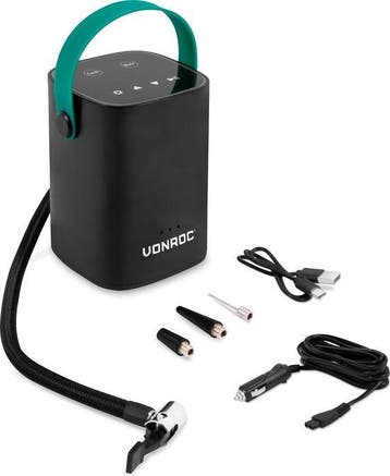 2dekans | VONROC Draadloze mini compressor 12V - Ingebouwde, Ophalen of Verzenden, Zo goed als nieuw