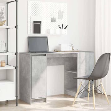 vidaXL Bureau 120x42x76 cm spaanplaat betongrijs, Huis en Inrichting, Verzenden, Nieuw