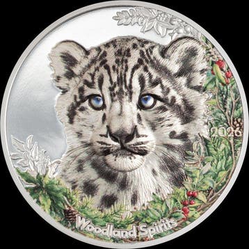Mongolië. 500 Togrog 2026 Snow Leopard Woodland Spirit, 1 Oz
