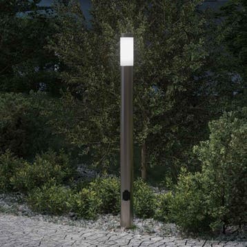 vidaXL Bolderarmatuur met stopcontact 110 cm RVS IP44, Verzenden, Nieuw