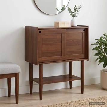 vidaXL Consoletafel BILBAO Donkerkaramel 80 x 40 x 95 cm, Huis en Inrichting, Verzenden, Nieuw, Grenenhout, 50 tot 100 cm