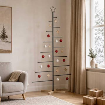 vidaXL Metalen kerstboom KUOPIO 180 cm Staal Zwart, Verzenden, Nieuw
