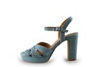 Manfield Sandalen in maat 38 Blauw, Sandalen of Muiltjes, Zo goed als nieuw, Manfield, Verzenden