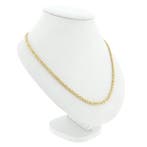 Gouden vierkante koningsketting, Sieraden, Tassen en Uiterlijk, Kettingen, Ophalen of Verzenden, Gebruikt, Overige kleuren, Goud