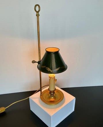 Bureaulamp - Brons - Bouillotte-lamp