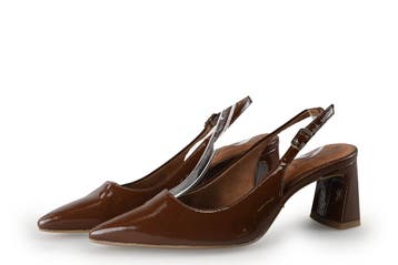 No Stress Slingbacks in maat 38 Bruin, Kleding | Dames, Bruin, Verzenden, Zo goed als nieuw, No Stress