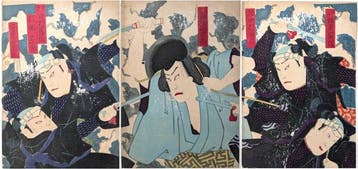 ADACHI GINK • MURAYAMA-ZA 1873 • Tryptiek • Japanse