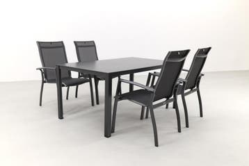 Kettler Legato Curve/Cubic stapelbare aluminium tuinset, Tuin en Terras, Verzenden, Nieuw, Kunststof, Tuinset