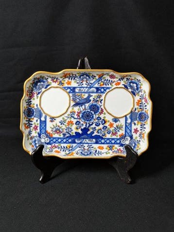 Meissen - Decoro indiano con rocce, fiori e uccelli,