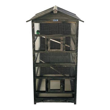 Volière | Vogelkooi | Vogelhok | 70x57x164cm | Grijs | Hout, Verzenden, Nieuw