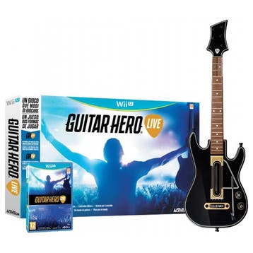 Guitar Hero Live + Gitaar Bundel - Wii U (Incl. Dongle), Verzenden, Zo goed als nieuw