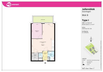 Te huur: Appartement Jullensstraat in Groningen, Huizen en Kamers, Huizen te huur, Groningen, Groningen, Appartement