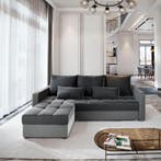 *SALE* Slaapbank met opbergruimte Kos | Antraciet €499,-, Hout, 125 tot 150 cm, Verzenden, Hoekbank