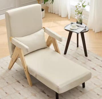 3-in-1 slaap fauteuil met bedfunctie en houten draaiblad, Huis en Inrichting, Stoelen, Verzenden, Nieuw, Hout