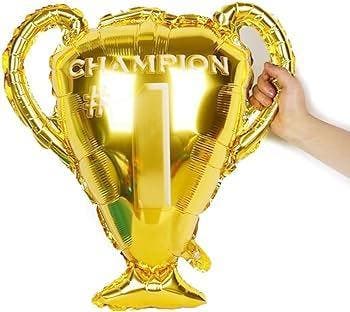 Folie ballon goud Champion Nr 1 beker, Sport en Fitness, Tennis, Verzenden, Nieuw, Overige typen