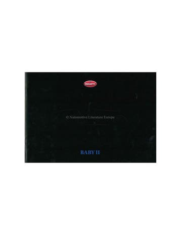 2017 BUGATTI BABY II BROCHURE ENGELS, Nieuw, Author