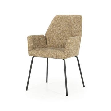 Stoel Indy - Mosterd Donna - 96338 - eetkamerstoelen, Nieuw, Stof