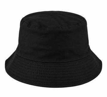 Bucket Hat Hoedje – Effen – Zwart, Nieuw