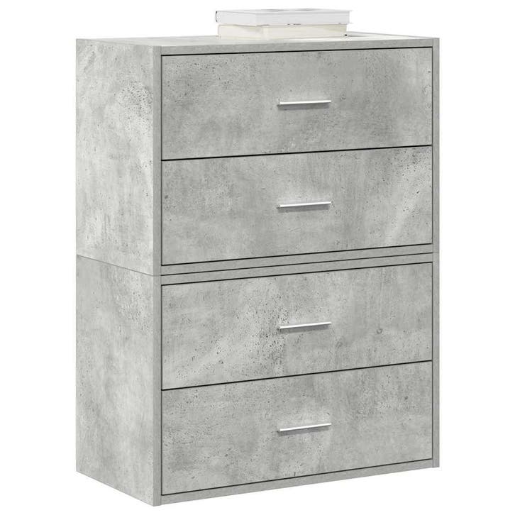 vidaXL Kasten met 2 lades 2 st 60x31x40 cm bewerkt hout, Kinderen en Baby's, Kinderkamer | Commodes en Kasten, Nieuw, Verzenden